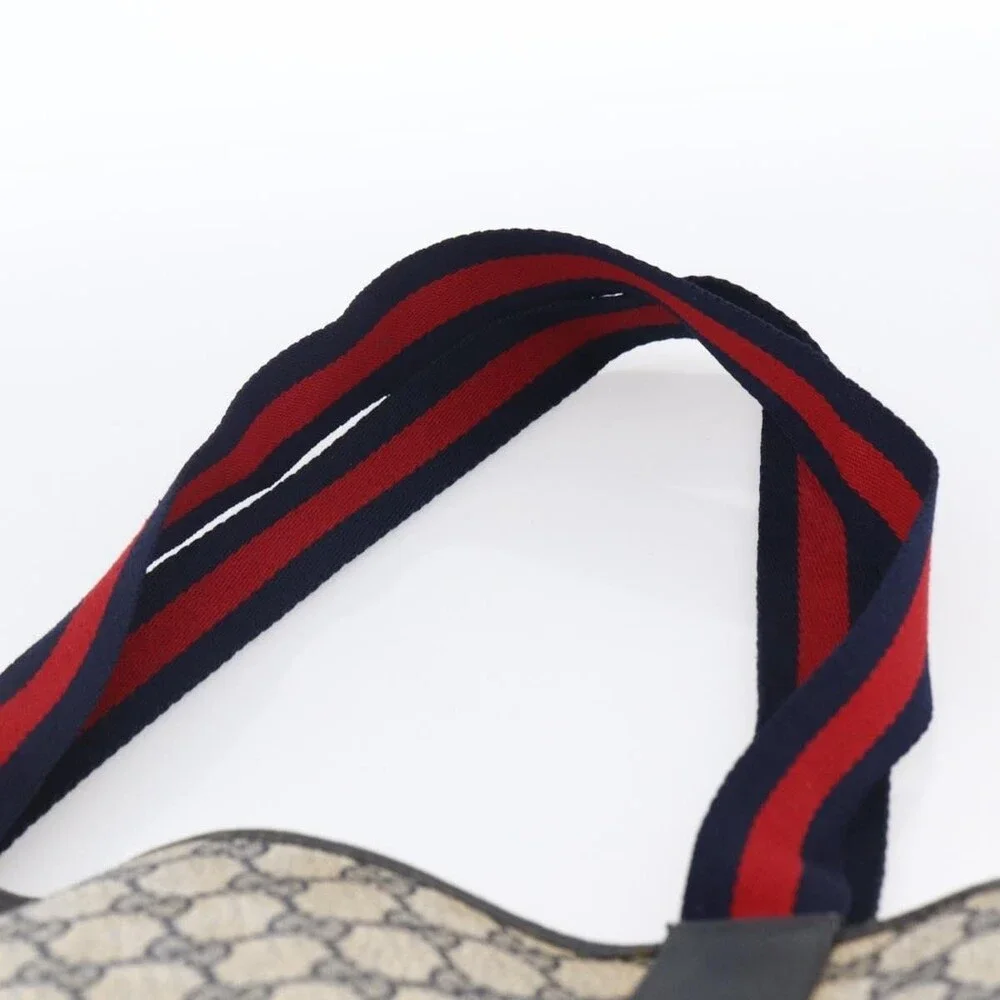 Gucci GG Supreme Web Tote Bag Navy Gold 120 02 003 Blue